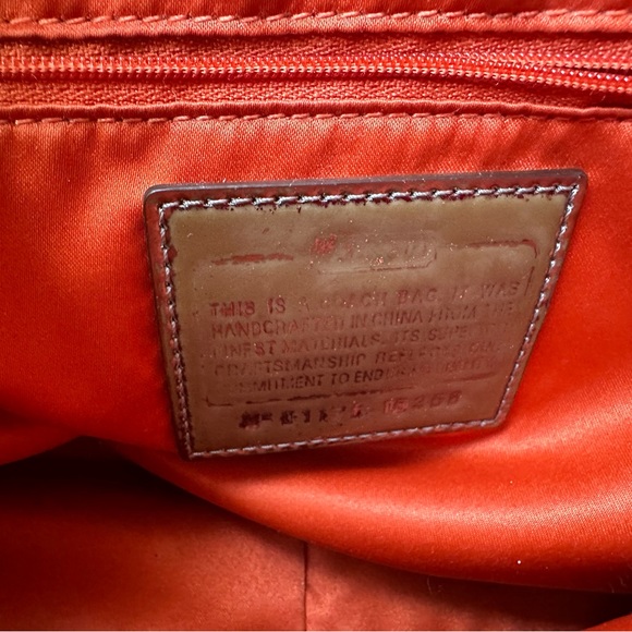 Vintage Coach Poppy Signature C Jacquard Sateen Lurex Satchel - Picture 5 of 6